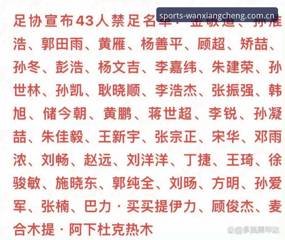 足协史上最大规模禁足名单公布：终身禁赛与5年禁令的深度对比分析